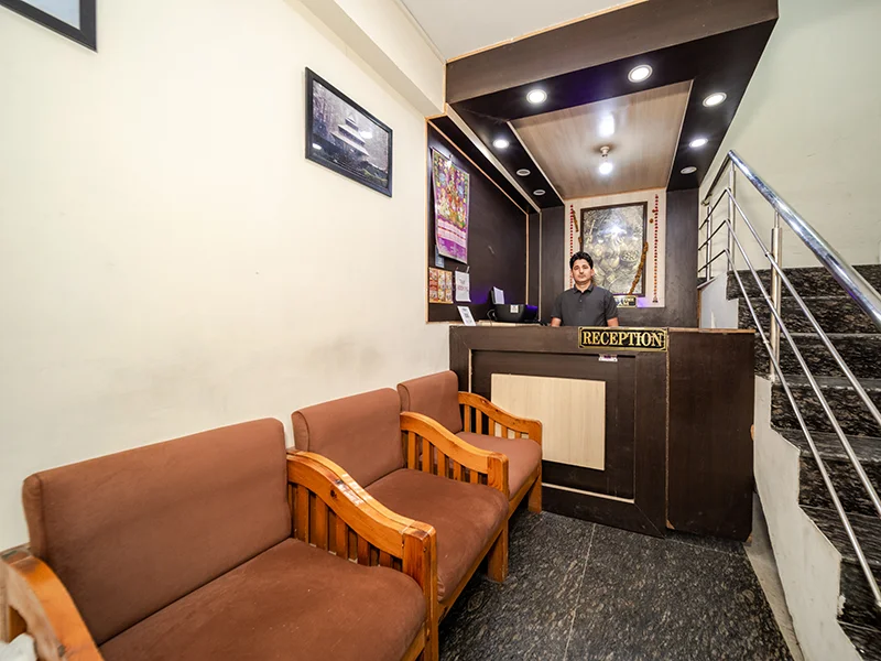 Hotel reception area at Veer Villa Manali