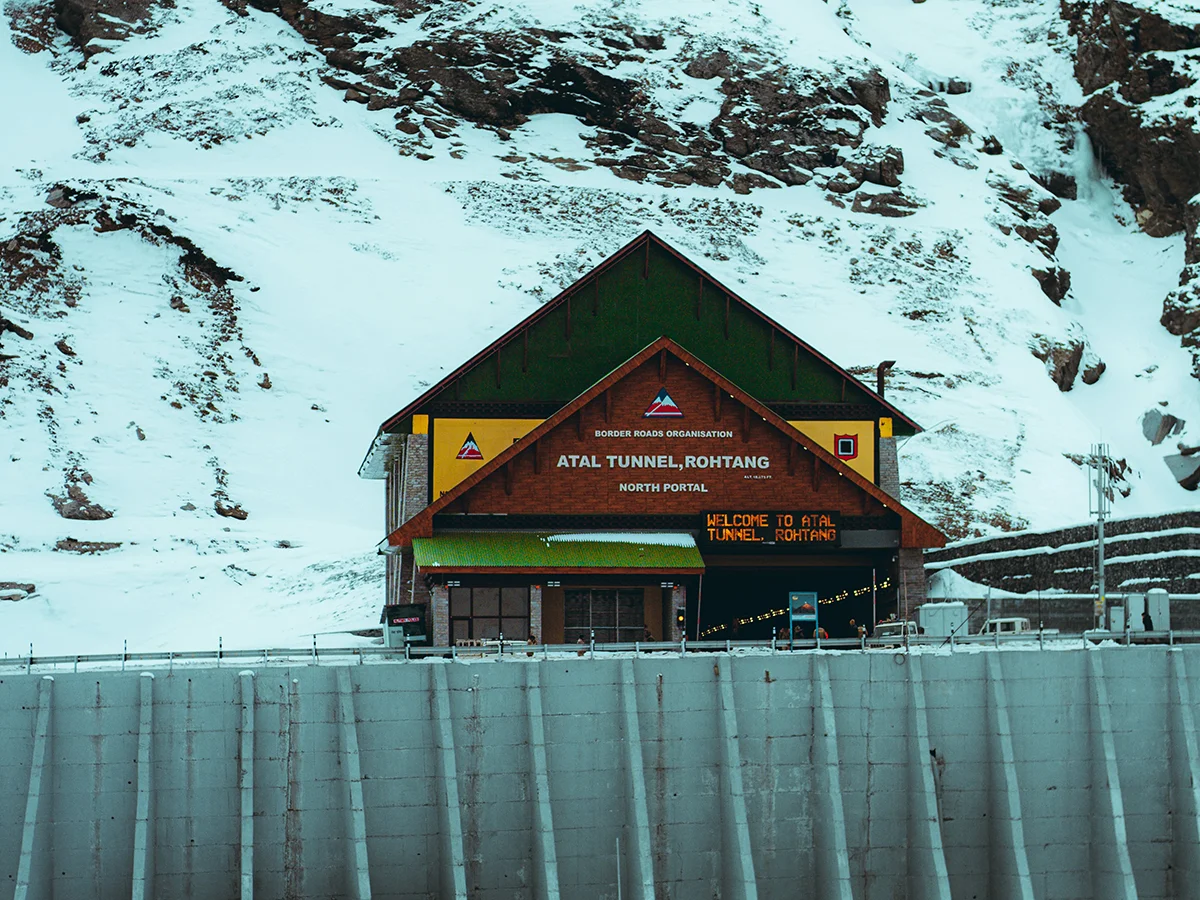 Atal Tunnel connecting Manali with Lahaul Valley