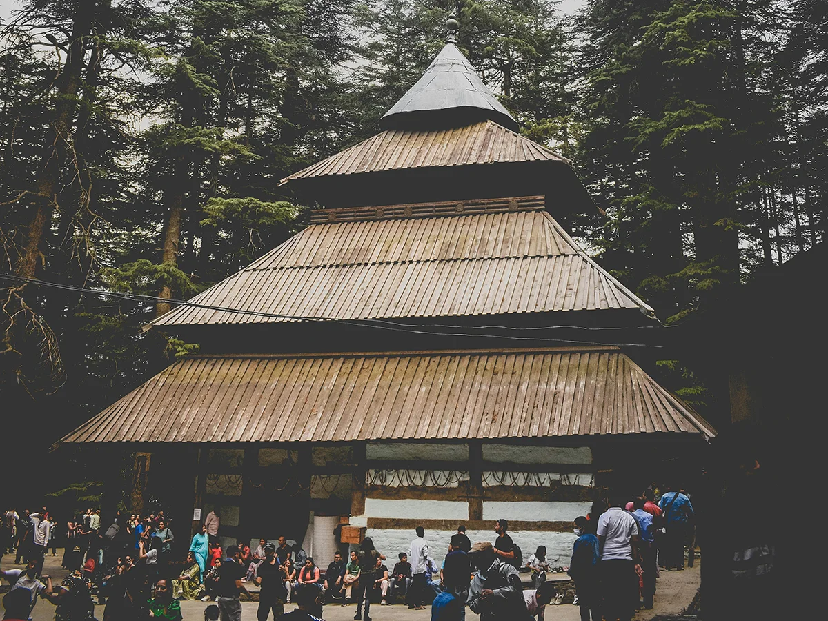 Historic Hadimba Temple surrounded by cedar trees in Manali
